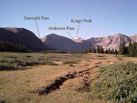 Gunsight Pass, Anderson Pass, King's Peak